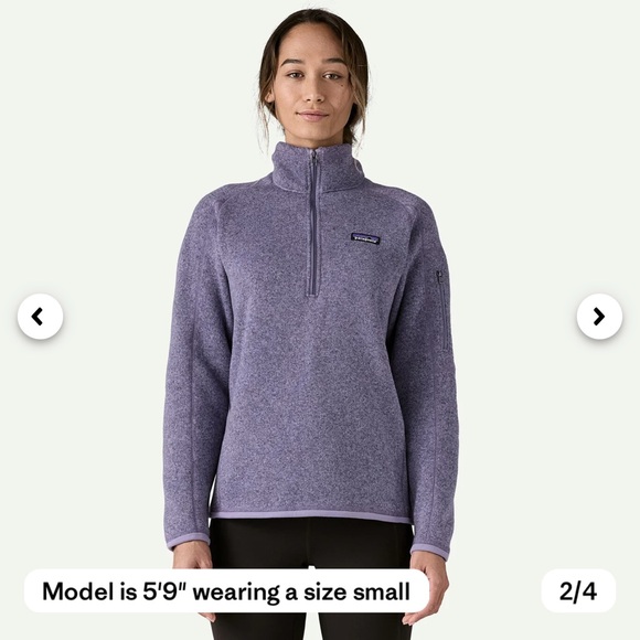 Patagonia Women's Better Sweater® 1/4-Zip Fleece Concrete Purple    XXS.    NWOT - Picture 1 of 11